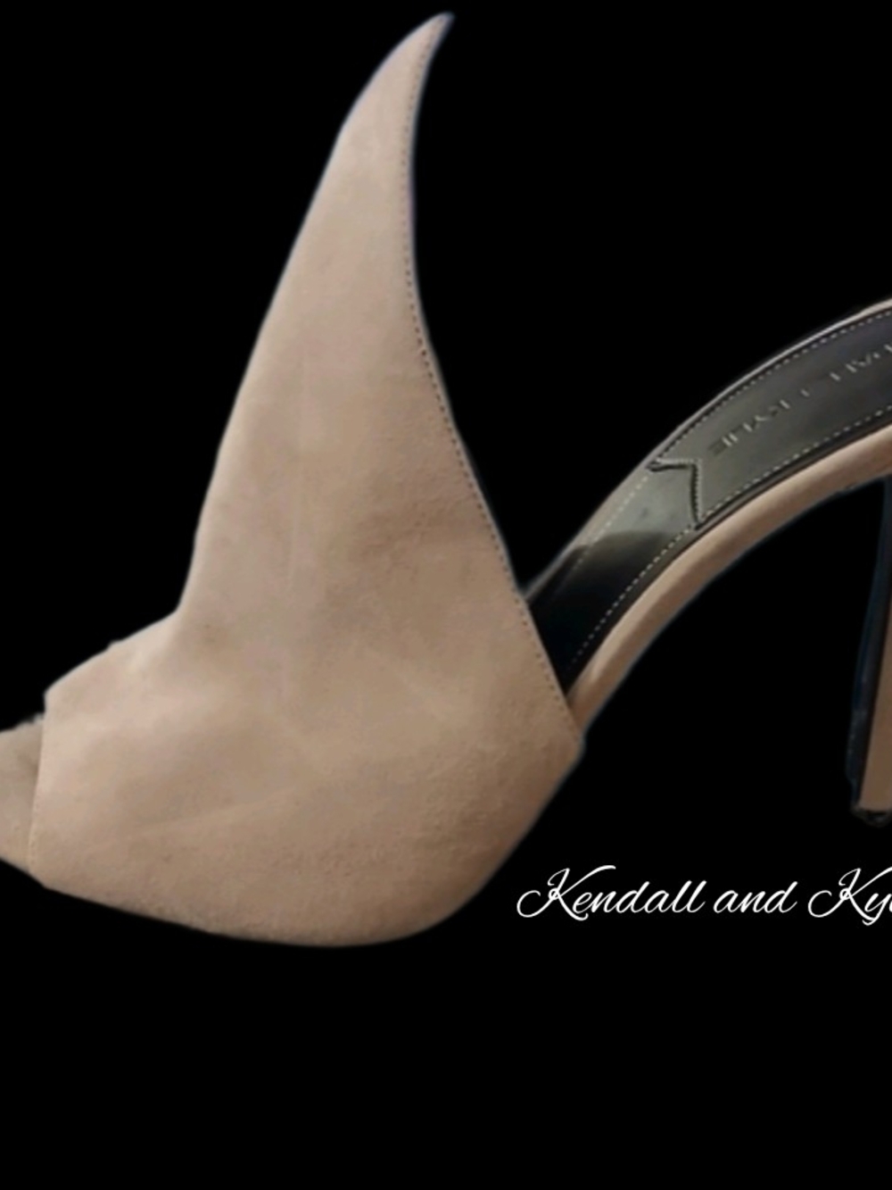 Kendall & Kylie Taupe Suede Pointed High Heel Mule